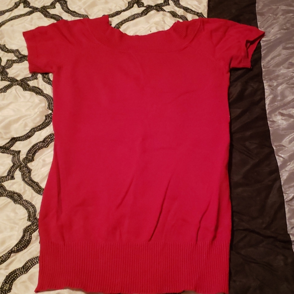 Charlotte Russe Sz L Short sleeved sweater